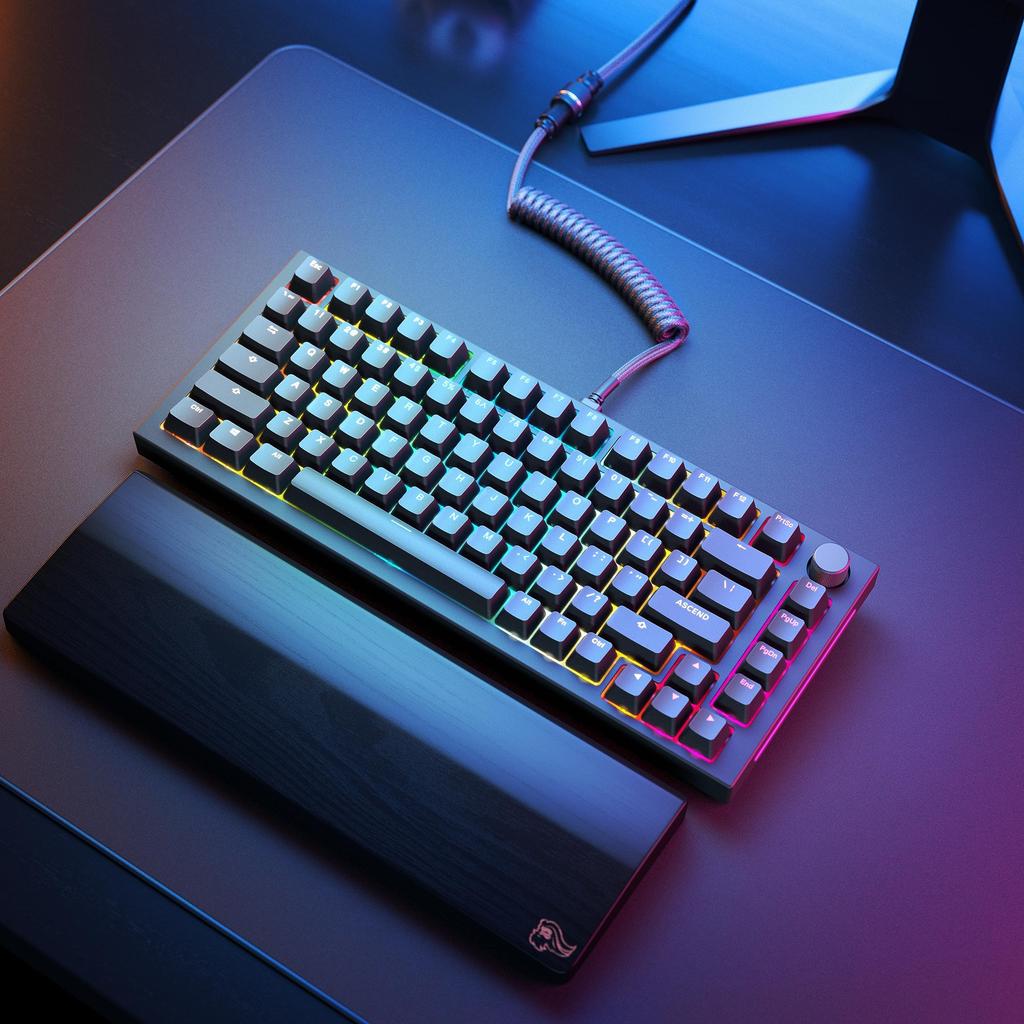 Glorious GMMK ABS Doubleshot V2 USA Base Kit - Black 123 Keycap Set for Mechanical Keyboards GLO-KC-ABS-USKIT-B KB686