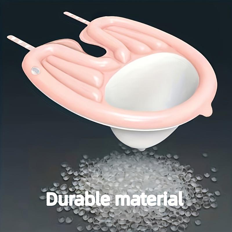 Portable Inflatable Shower Basin | Striped Vinyl Material, with Water Hose, for Elderly, Pregnant Women, and Disabled, Home and Hospital Use