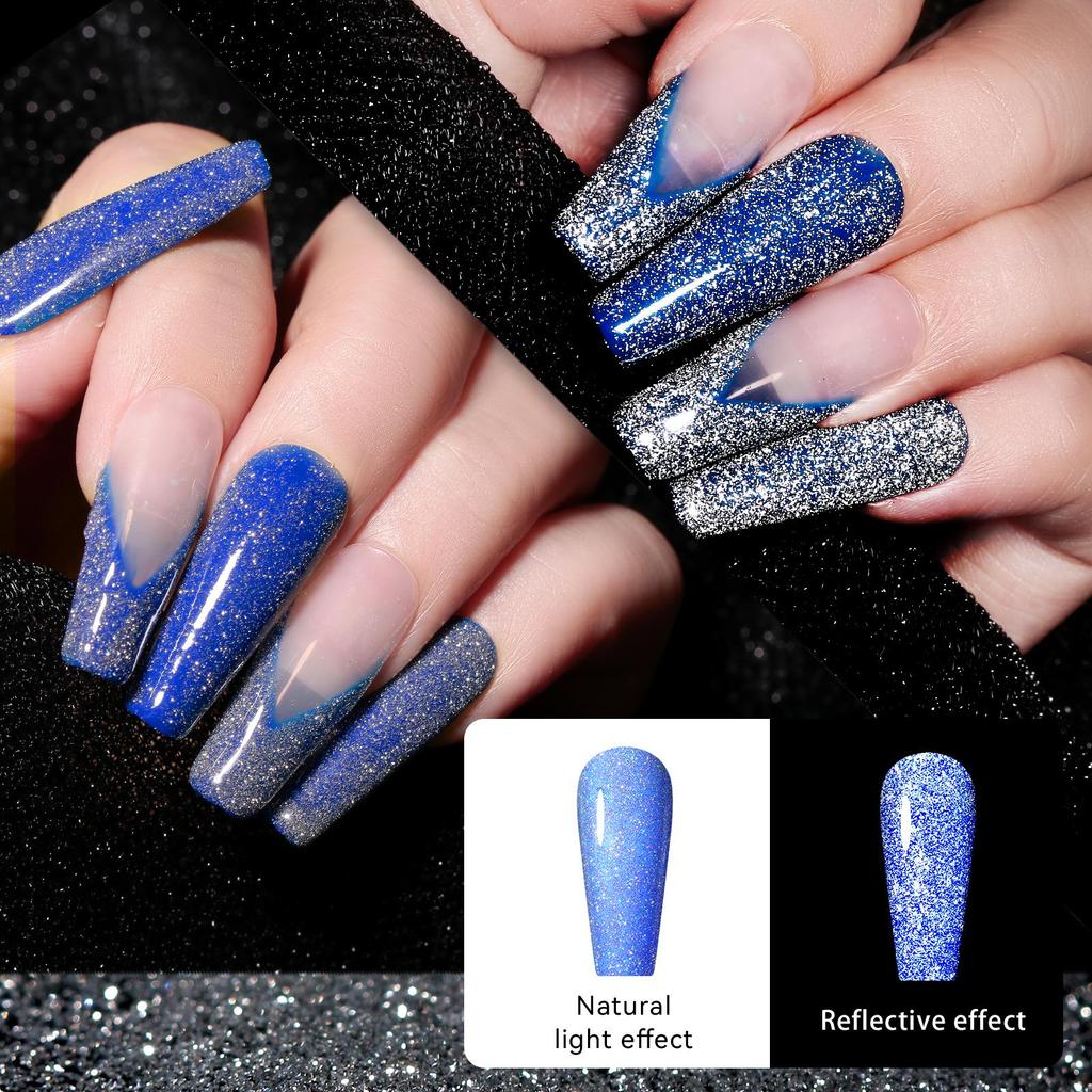 JTING New Design Top Shiny Quality 2 Effects Diamond Reflective Glitter Top Coat Gel Polish OEM ODM Free Customizaiton Service