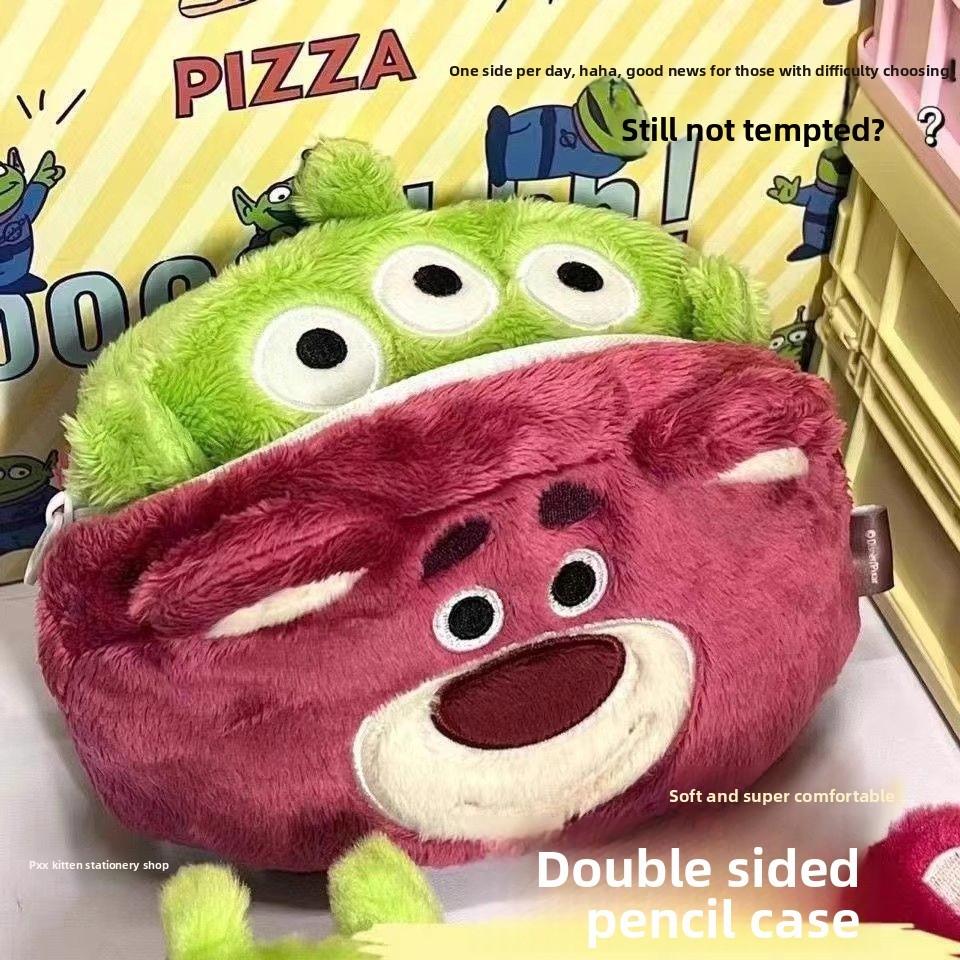 Lotso Alien Plush Pencil Case With Double Sided Design For Students And Office Supplies