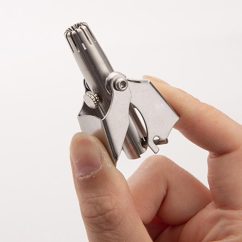 Жууға болатын портативті құлақ шаш триммері Тот баспай Тазалау Ауырсынбайтын мұрынды шашты кетіру Ерлерге арналған портативті ұстара төмен шу.