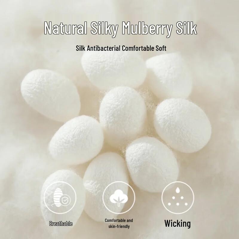 Langsha Men's 10A Antibacterial Cotton Boxer Briefs with Mulberry Silk Crotch, 4-Pack