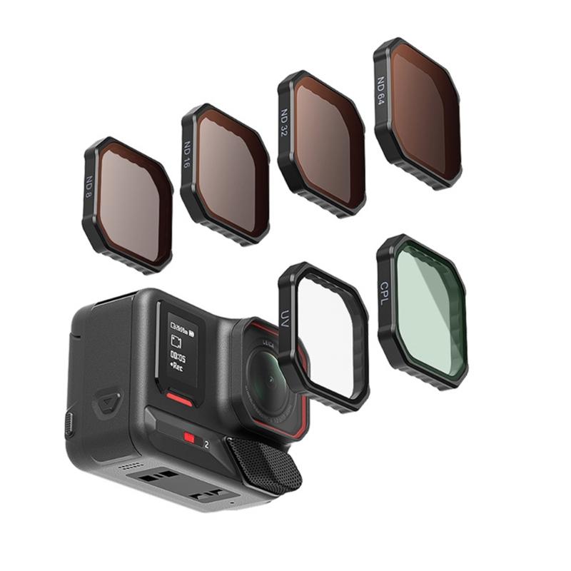 Multiple Density Lens Filters CPL ND8 ND16 ND32 For Outdoor Shootings Waterproof High Claritys Opticals Glass For Action Cameras