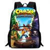 Child Backpacks Cartoon Crashs Bandicoots Shoulder Bag Pencil Case Pupil Large Capacity School Bags For Boys Girls Best Gift