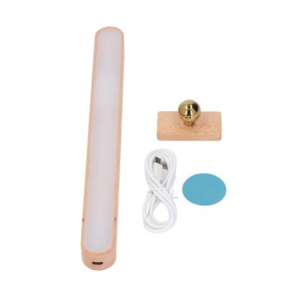 360 Degree Rotatable Vanity Light Wooden Touch Dimmable USB Rechargeable Magnetic Over Mirror Light