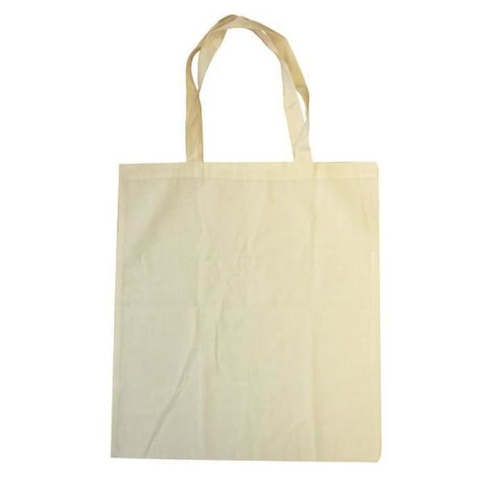 Sac shopping - Noname - Tote bag - Coton lavable - 37,5 x 42 cm - Lot de 4