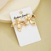 6Pcs/Set Gold Color Flower Pearl Stud Earrings for Women Exaggerated Temperament Earrings Sets Fashion Party Jewelry Accessories