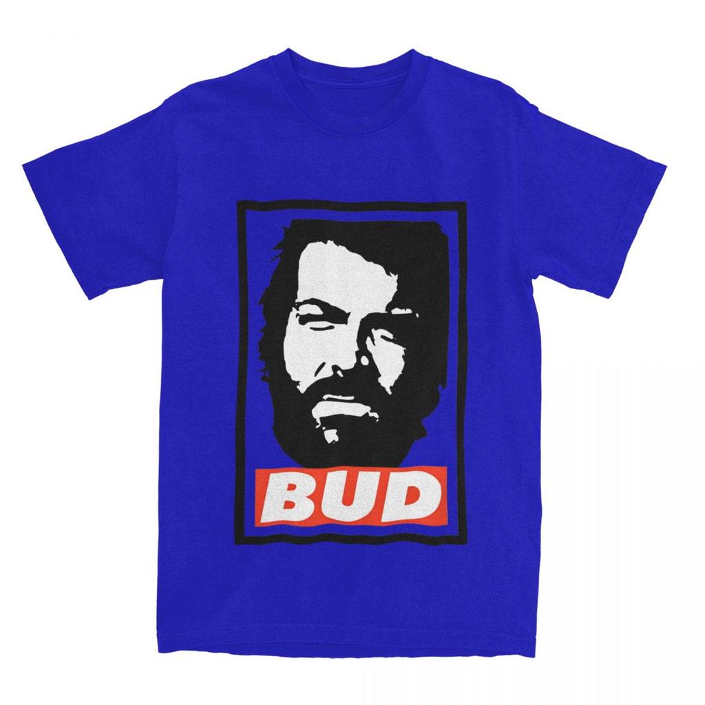 Maglietta Bud Spencer Attore Italiano Moda T-shirt Manica Corta Top Estetici Estivi Cotone Girocollo Magliette Oversize