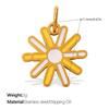 Sun, Moon, and Stars Geometric Oil Drip Pendant