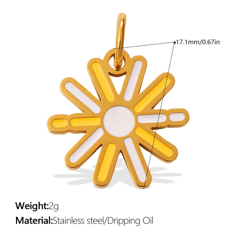 Sun, Moon, and Stars Geometric Oil Drip Pendant