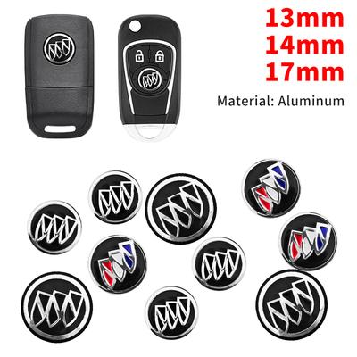 13mm/14mm/17mm Aluminum Emblem Symbol Logo Sticker Car Key Remote Case For Buick LaCrosse Regal Verano Excelle GT XT Envision