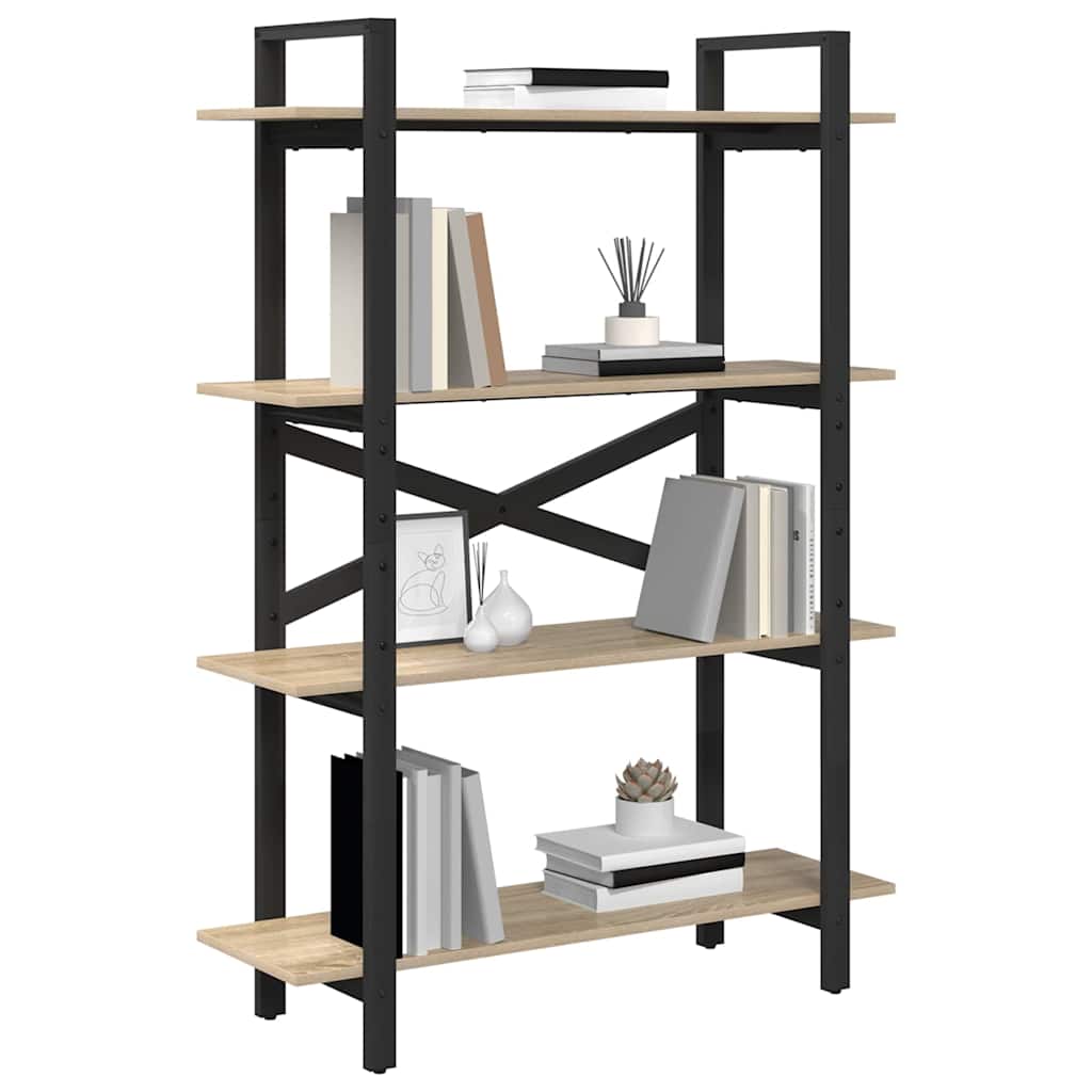 Bookshelf Sonoma Oak 100 x 33.5 x 140 cm Particleboard