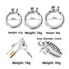 SEXBAY Men's Stainless Steel Chastity Cage with Lock Adult Sex Anti-Off Chastity Belt Three Adjustable Sizes for Sex Play Games