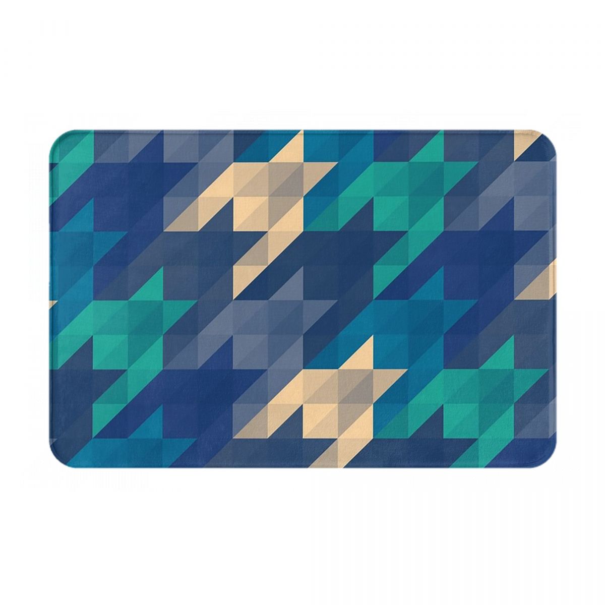 Origami Visgraat Blauw Antislip Deurmat Vloermat Stofvrije Tapijt Vloerkleed voor Keuken Entree Huis Woonkamer Voetmat Matten 60x40 cm