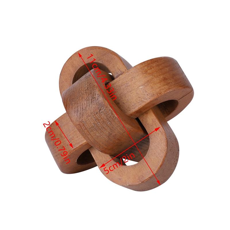 Naturholz Astdekor Boho Holz Kettenglied Ornament für Zuhause Couchtisch Mittelstücke Regal Bar Dekorationsobjekt Geschenke