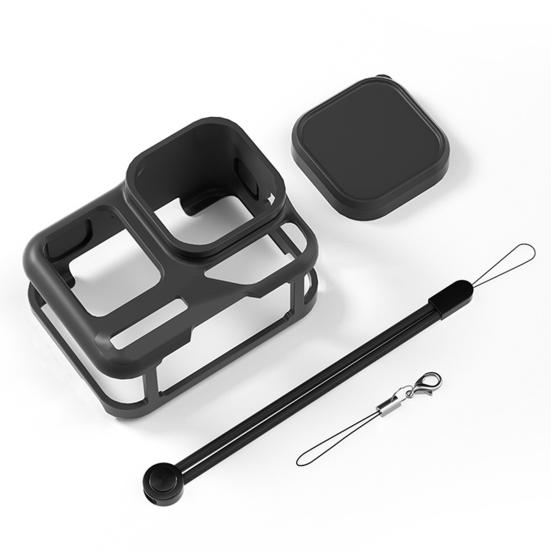 Protector de Lente para Cámara de Acción Cubierta Protectora a Prueba de Golpes Resistente a Impactos Fácil Instalación Funda de Silicona para Cámara de Acción para Insta360 Ace Pro 2