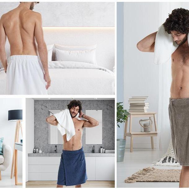 Men Boys Soft Wearable Bath Towels Elastic Band Adjustable Body Wrap Towel High Hydroscopicity Bathroom Gym Pool Beach Spa