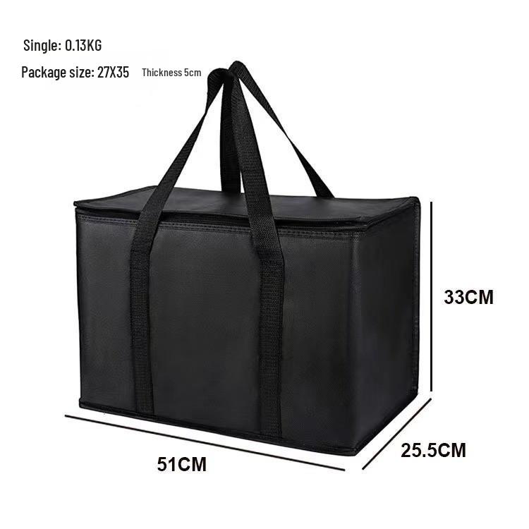 Portable Large Capacity Non-Woven Aluminum Foil Insulation Bag for Car and Outdoor Use