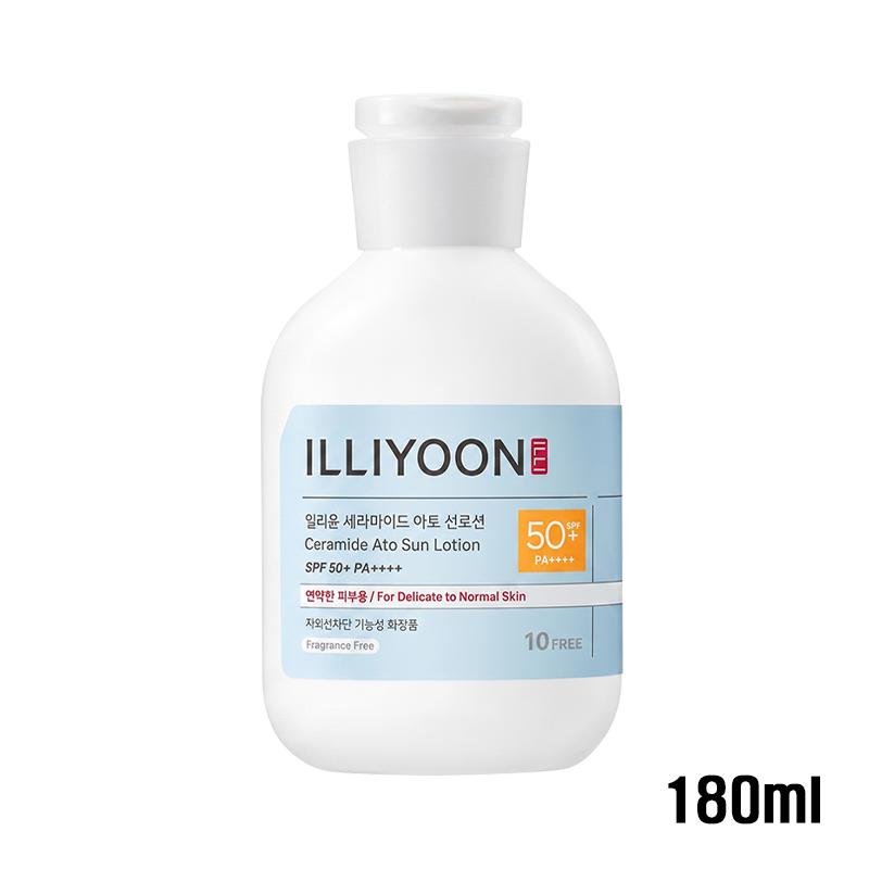 ILLIYOON Ceramide Ato Sun Lotion SPF50+ PA++++ 180ml / 330ml (7 Options) #Sun Lotion 180ml x 1pcs