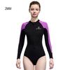 2MM Women Neoprene Outdoor Water Sports Spearfishing Snorkeling Swim Diving Suit Scuba Long Sleeve Kayaking Drifting WetSuit