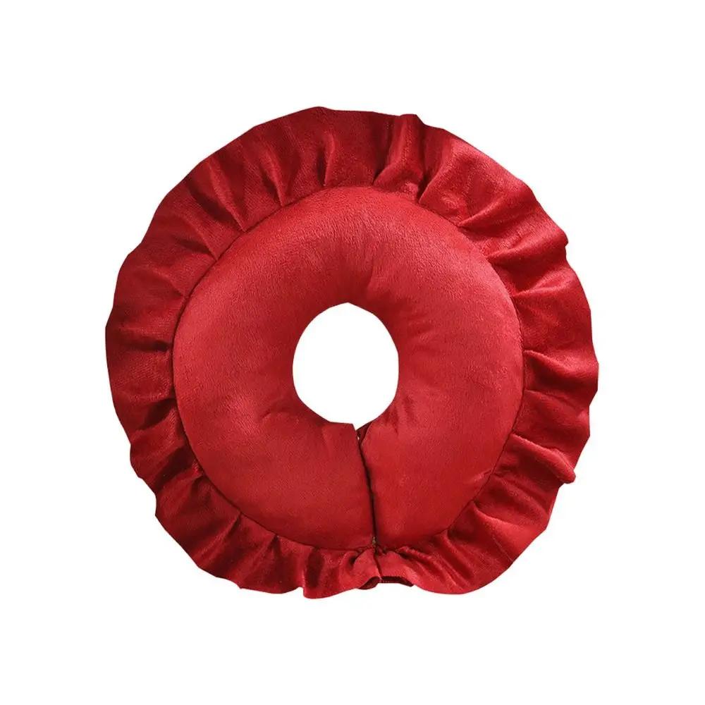 

U-образная подушка для взрослых и детей, дорожная подушка, мягкая, короткая, плюшевая, с рисунком из мультфильма, переносная, для сна и полета на открытом воздухе, подушка для кормления грудью кларет