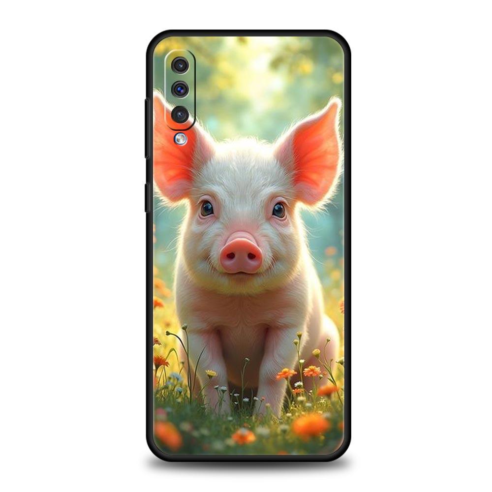 Custodia carina per telefono a forma di maialino per Samsung Galaxy A56 A54 A42 A36 A34 A26 A24 A16 A14 A12 A06 A50 A52 A10 5G Guscio morbido in TPU Fundas Capa Borsa