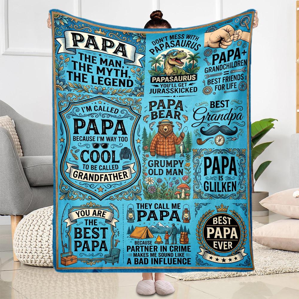Love You Dad Blanket Blanket Comfortable Great for Bed Livingroom Sofa for All Seasons Warmthful Decor Unique Gift for Family and Friends Camping