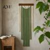 Handmade Cotton Wall Decor Boho Hanging Decor, Hand Woven Tassel Tapestry, Gradient Tapestry for Bedroom Color Fringe Living Room Cafe Decoration
