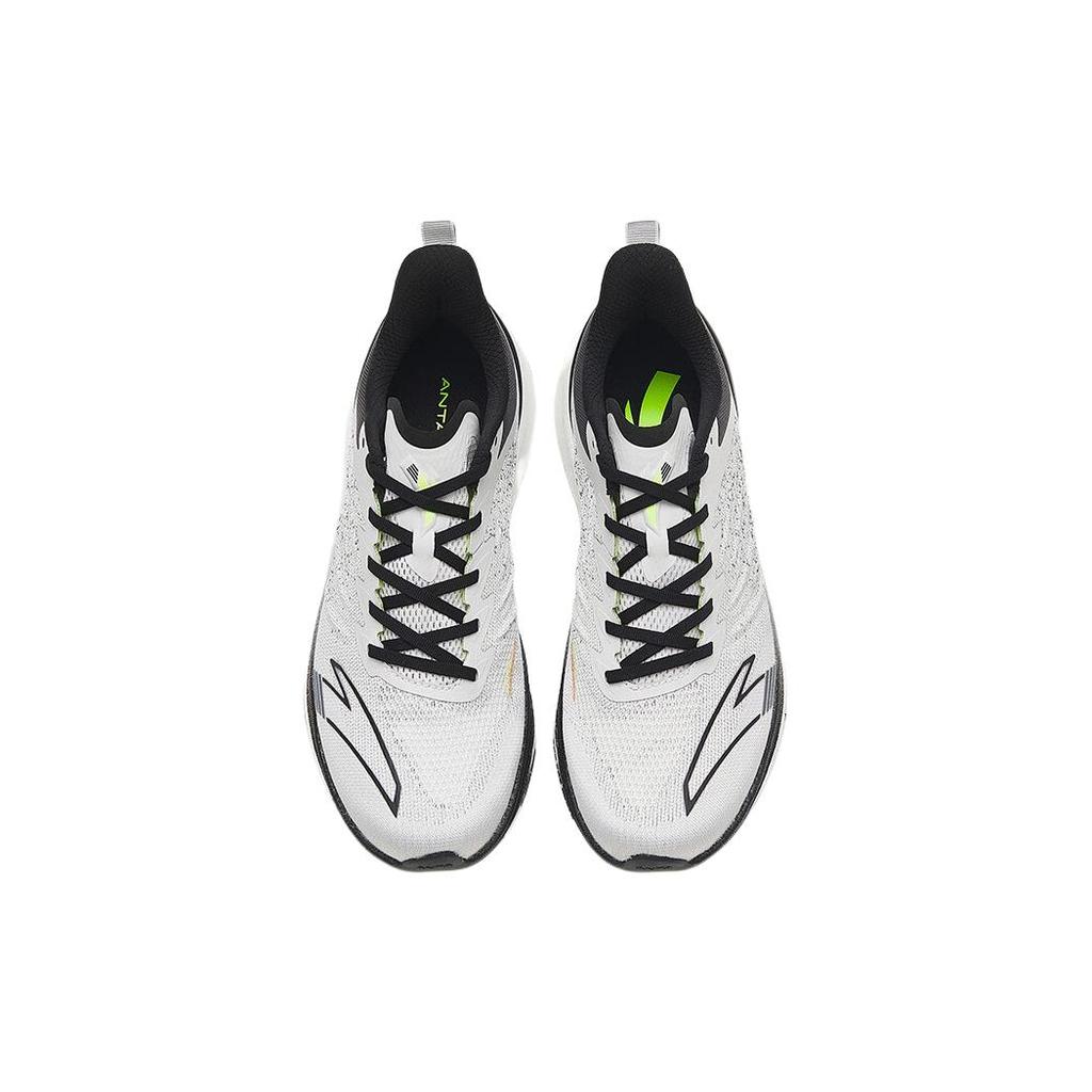New Anta MACH 3.0 Wear Resistant Low Top Running Shoes Men's Black White Gray 112335583-2