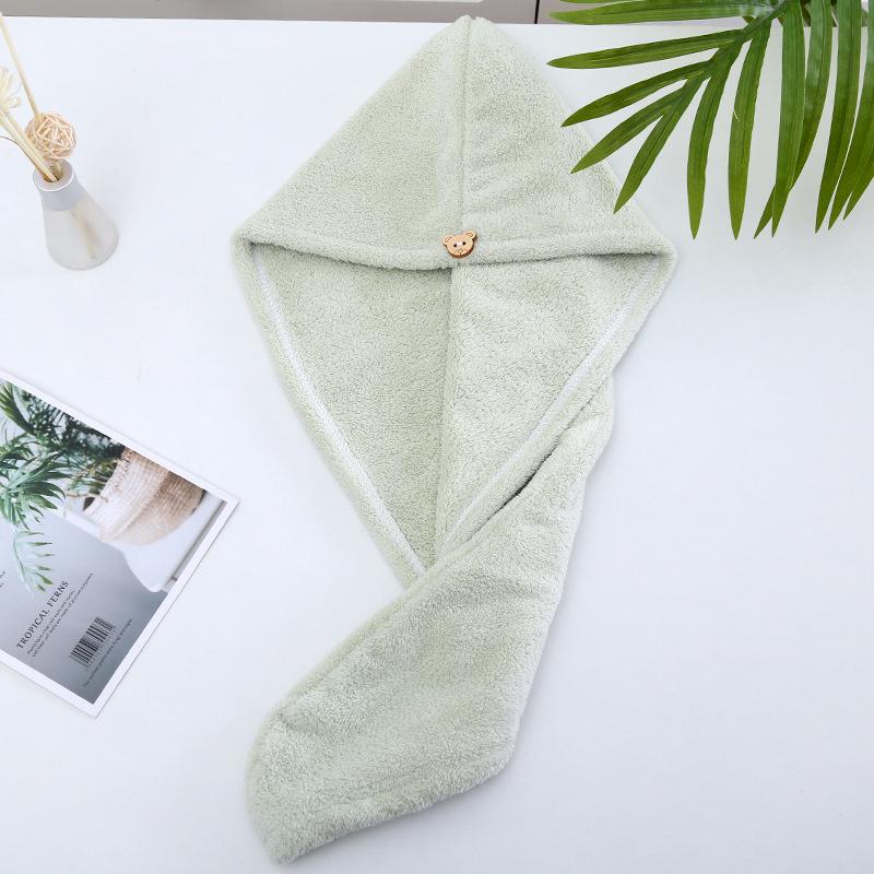 Double Layer Quick-Dry Hair Towel Cap for Adults & Kids - Super Absorbent Open Size 64*38±2cm
