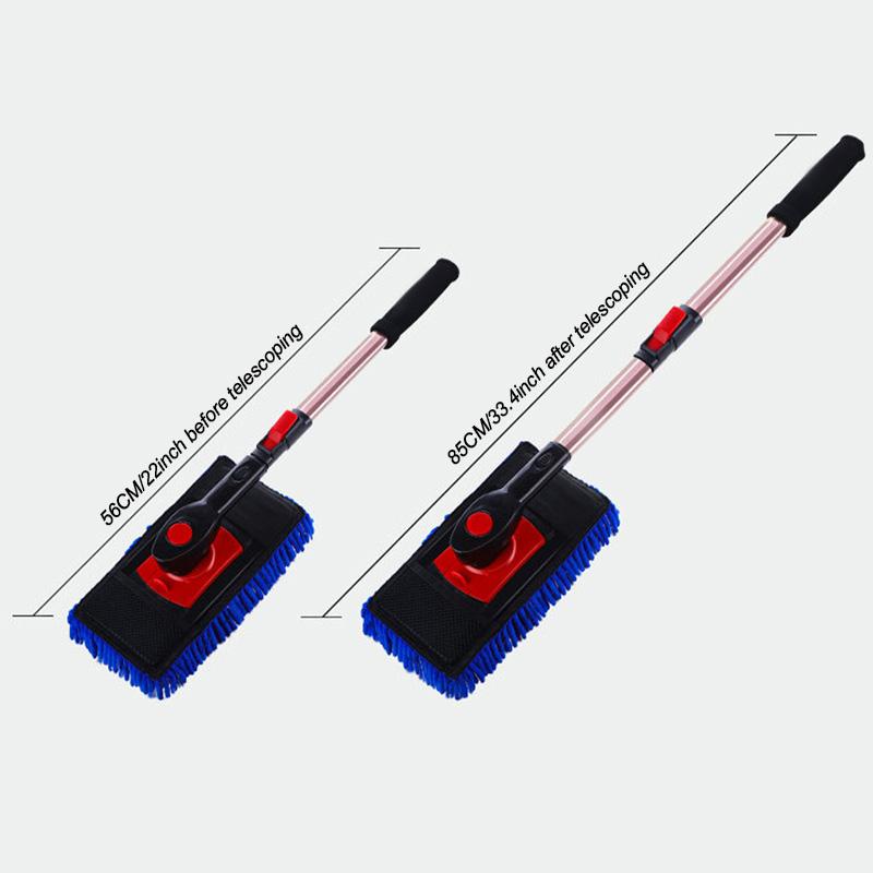SEAMETAL Telescoping Car Wash Brush Mop Towel Kit Long Handle Chenille Mop Brusher Car Washing Dust Removal Cleaning Supplies