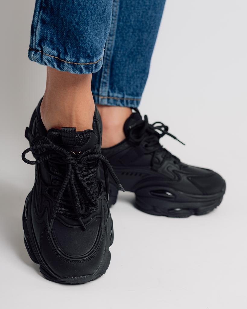 Women's Sneakers Suny Liana 6100 36 Black Leather Textile