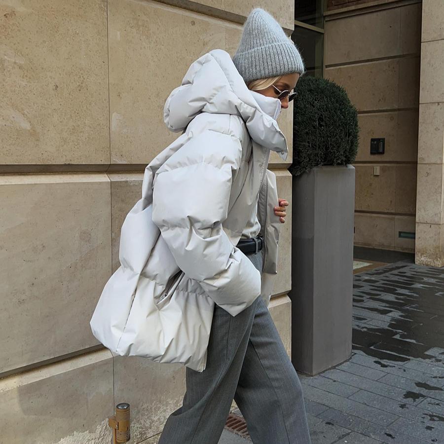 GMXIA Cotton Jacket Autumn and Winter Cotton Jacket Women Loose Cotton Jacket Loose Jacket Tops