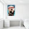 It’s a Wonderful Life Movie Metal Tin Sign Vintage Family Scene with Moon Snowflake Background Wall Decor for Home Bar Cafe Man