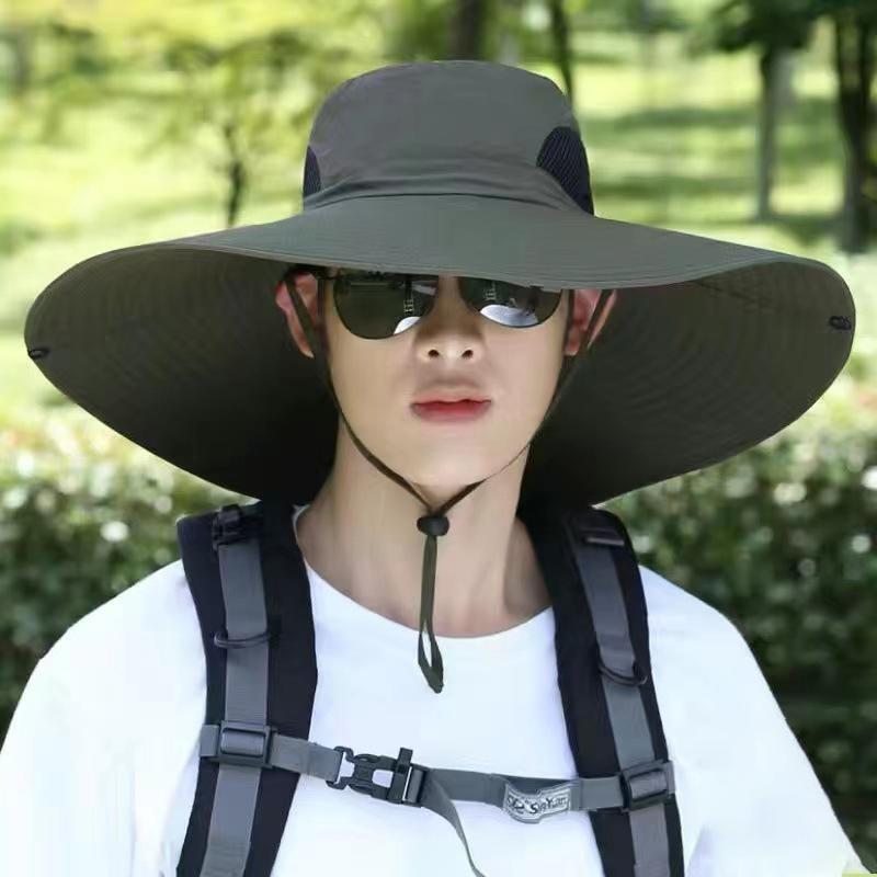 Summer Sun Hats Uv Protection Outdoor Hunting Fishing Cap For Men Women Hiking Camping Visor Bucket Hat Removable Fisherman Hat