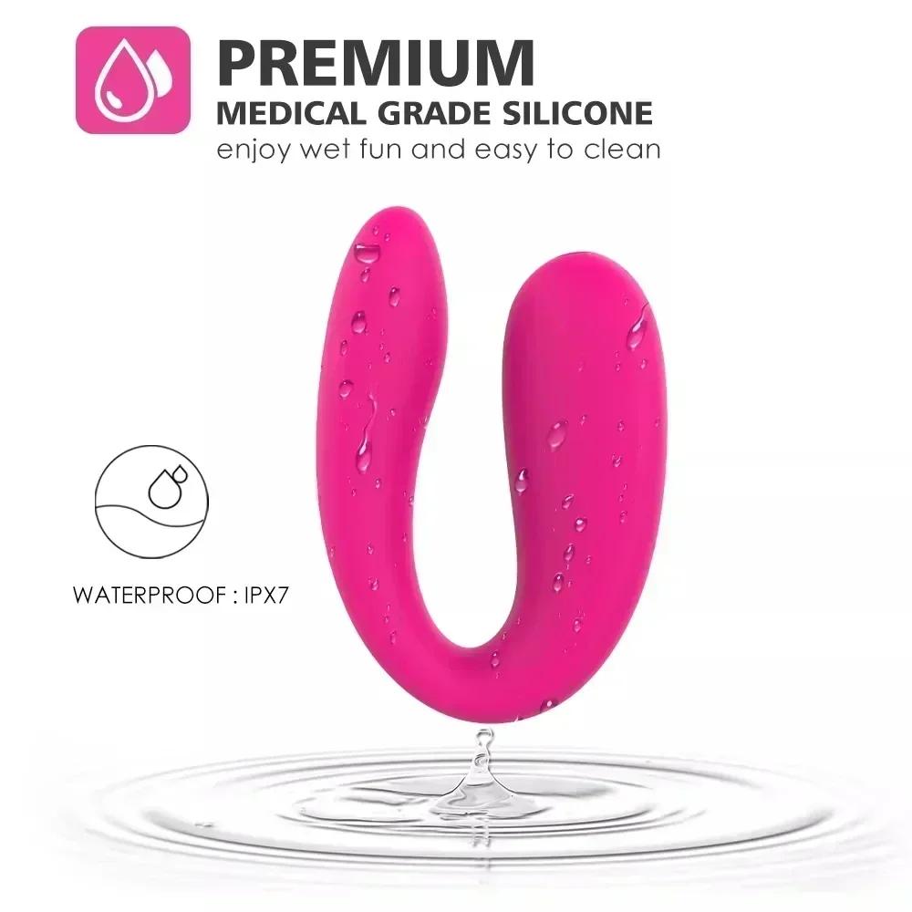 Mini U-shaped Vibrator Clitoral G-spot Massager Female Sex Toys Vaginal Anal Stimulator Couple Vibrating Egg