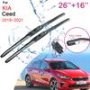 Car Front Windshield Wiper Blades for KIA Ceed 2018    Rubber Snow Scraping Frameless Silent Accessories Stickers