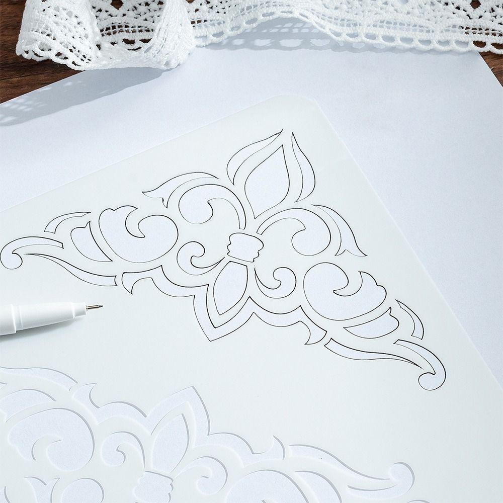 Painting Template Retro Pattern Symbols Templates Hollowed Stencils Kit Mandala Painting Stencils