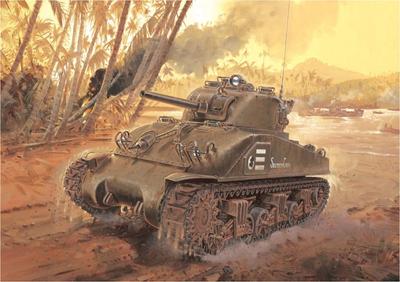 Dragon WWII US Army M4 Sherman Composite Body Pacific Front Magic Truck Included Plastic Model DR6740D Molded Color 1/35