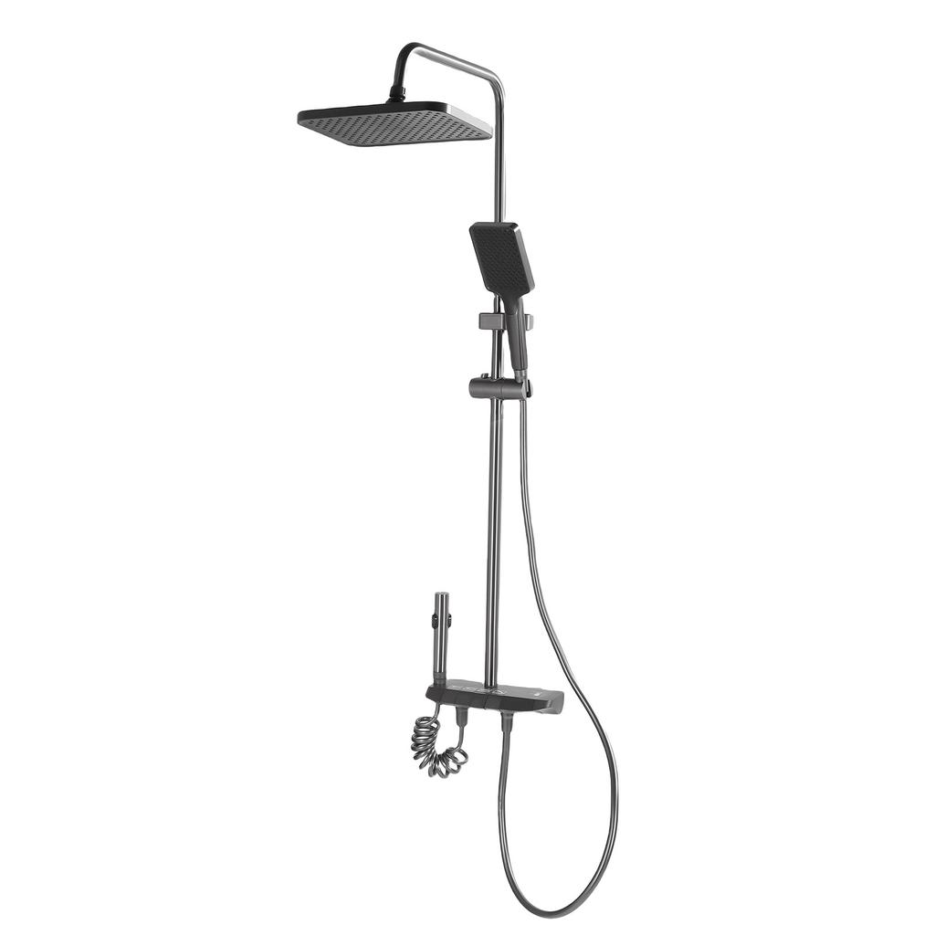 Thermostatic Shower System High Pressure Shower Faucet Set with Rain Shower Head Handheld Shower