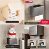Aluminum Alloy Bathroom Paper Holder With Nodrill Mount For Toilet And Shower Storage