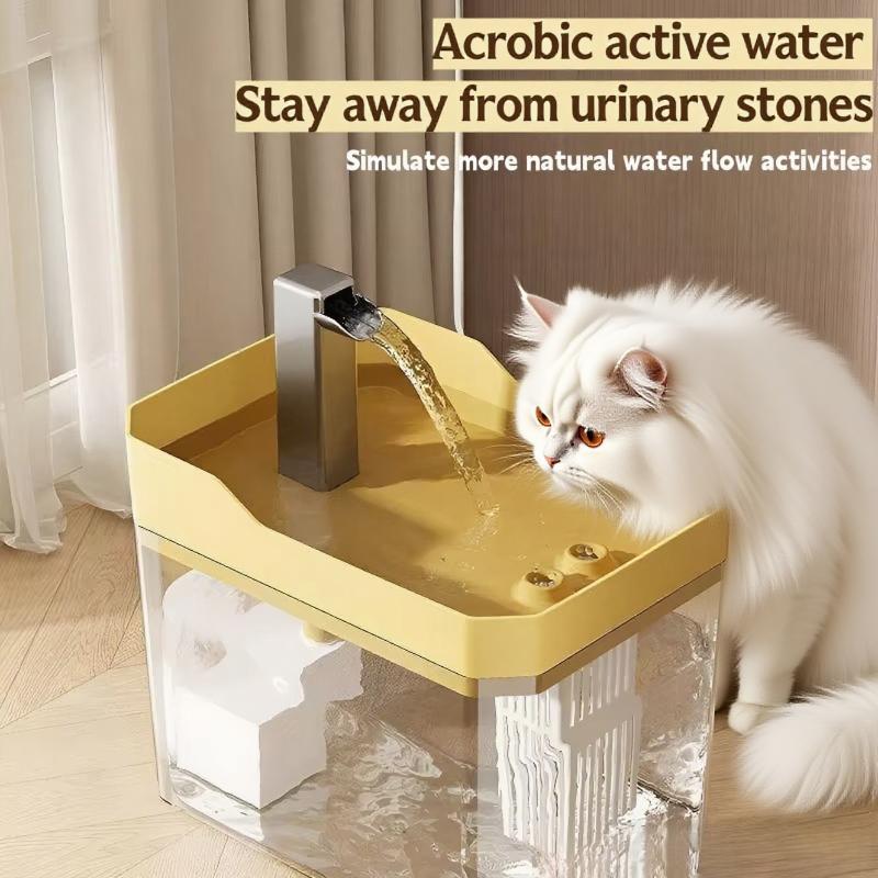 Cat Water Fountain Auto Filter USB Pet Drinking Dispenser Live Water Circulation Quiet Automatic Fountain for Cats and Small Pet