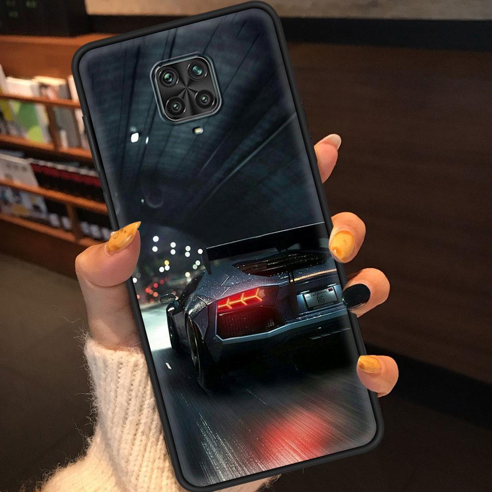 

Крутой суперспортивный автомобильный чехол для Xiaomi Redmi Note 9S 9 8 10 Pro 7 8T 9A 9C 8A 7A 6 6A, черный мягкий чехол для телефона 9T K40 Funda Coque Redmi Note 8T
