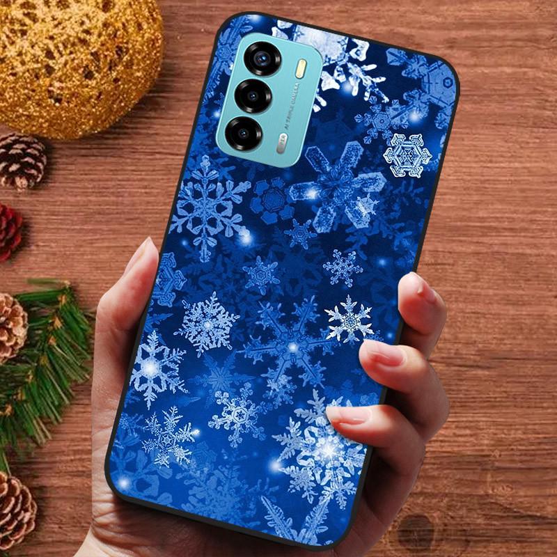 Christmas Silicone Soft Case for ZTE Blade V40 V30 Vita V40 Design V41 Smart A7050 Cover Bumper 8030 9030 Cute Bumper Funda