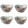 Nishida Square Small Bowl Set of Stylish Japanese Floral Perfect for Small Appetizers and Hors Japanese Style 4, Tableware, 300ml, Pattern, D'oeuvres,