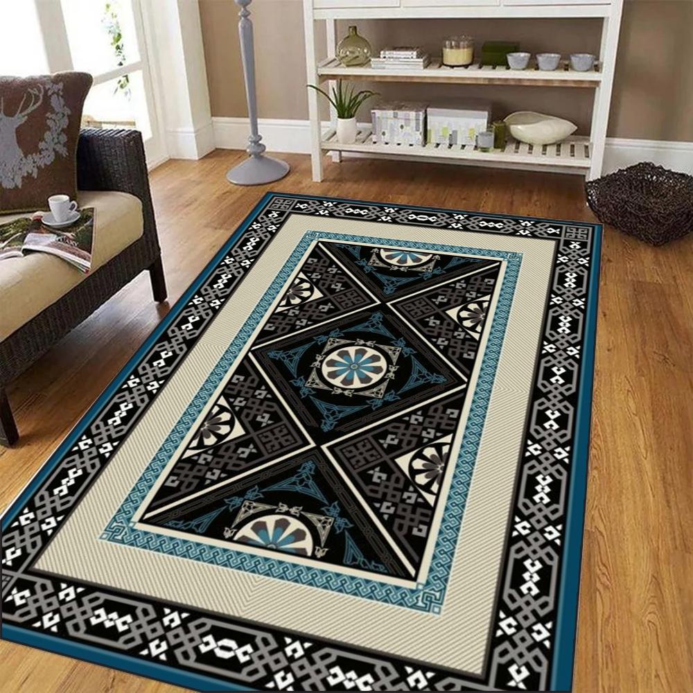 

Ковер в стиле ретро американская богема, большой, нескользящий, моющийся, для гостиной, спальни, напольный коврик, декор, коврик для журнального столика 40x60cm