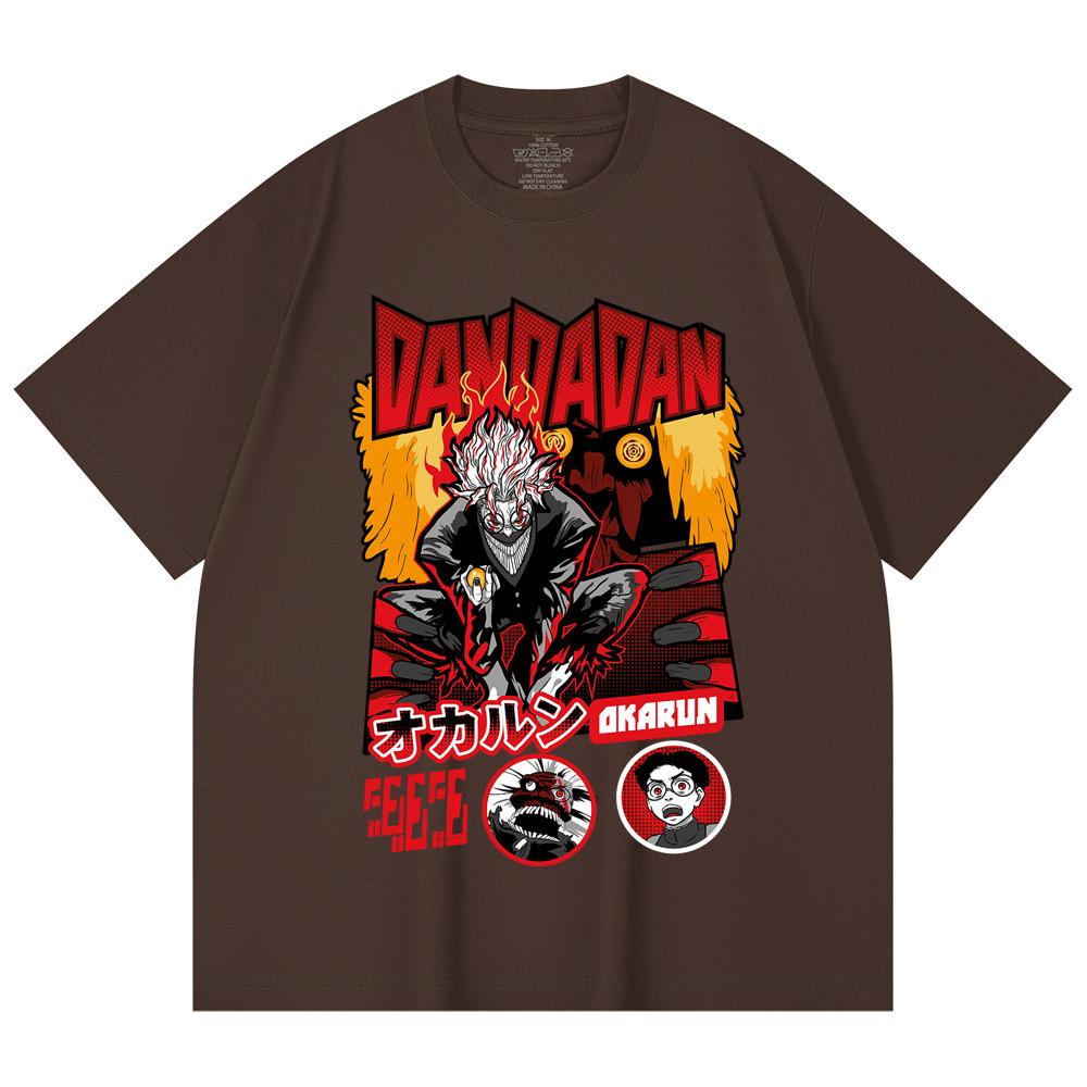 230 g/m² 100% Baumwolle Dandadan V26 Okarun Turbo Print Unisex Schweres Baumwoll-T-Shirt