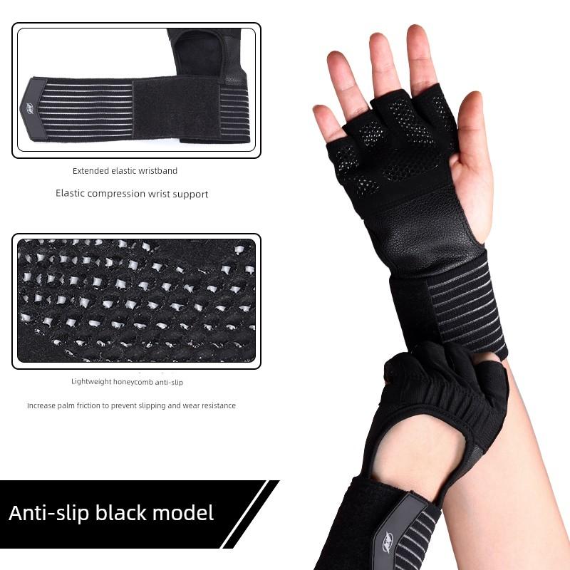 Gants de Fitness à Quatre Doigts Sportifs Yoga Féminin Haltère Demi-Doigt Garde-Paume Masculin Entraînement Barre Horizontale Garde-Doigts Antidérapant Protège-Poignet Vélo