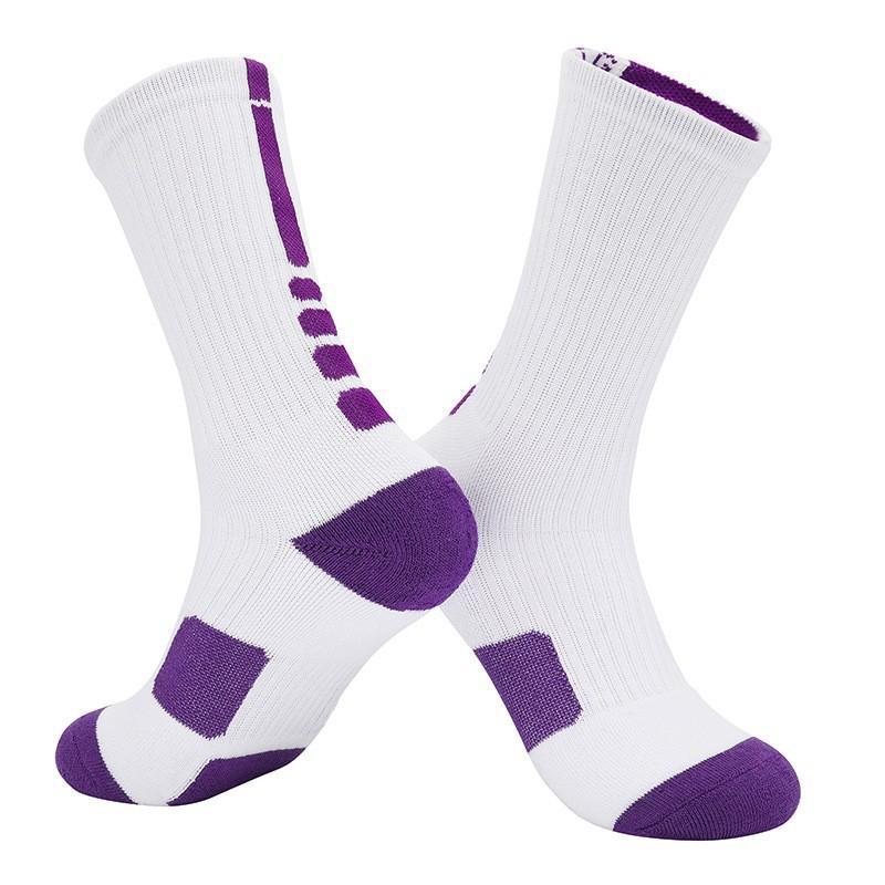 Professional Basketball Socks Non-Slip Elite High-Top Towel Bottom Actual Combat Sports Socks Breathable Medium Tube Training Socks