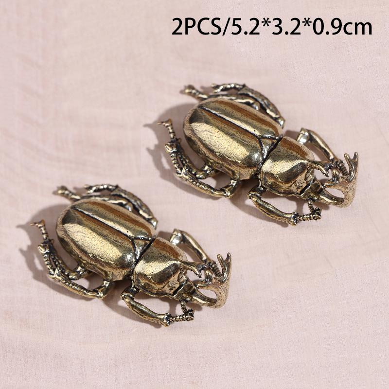 Vintage Brass Beetle Figurine Retro Creative Insect Craft Ornaments Metal Artistic Ornaments Office Home Desktop Decoration